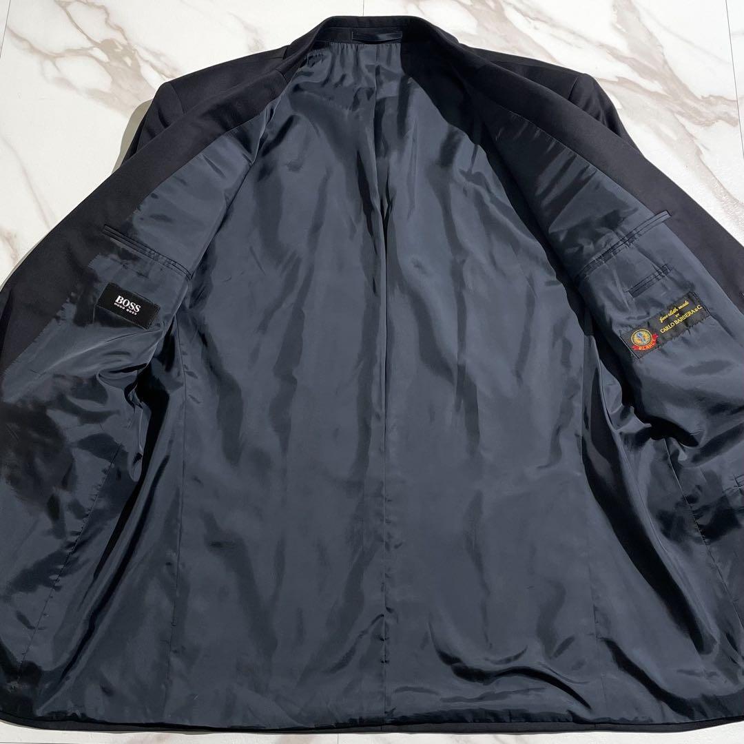 希少サイズ54 3XL相当 Hugo Boss CARLO BARBERA ヒューゴボス セットアップスーツ カルロバルベラ テーラードジャケット スラックス 通年4L_画像5