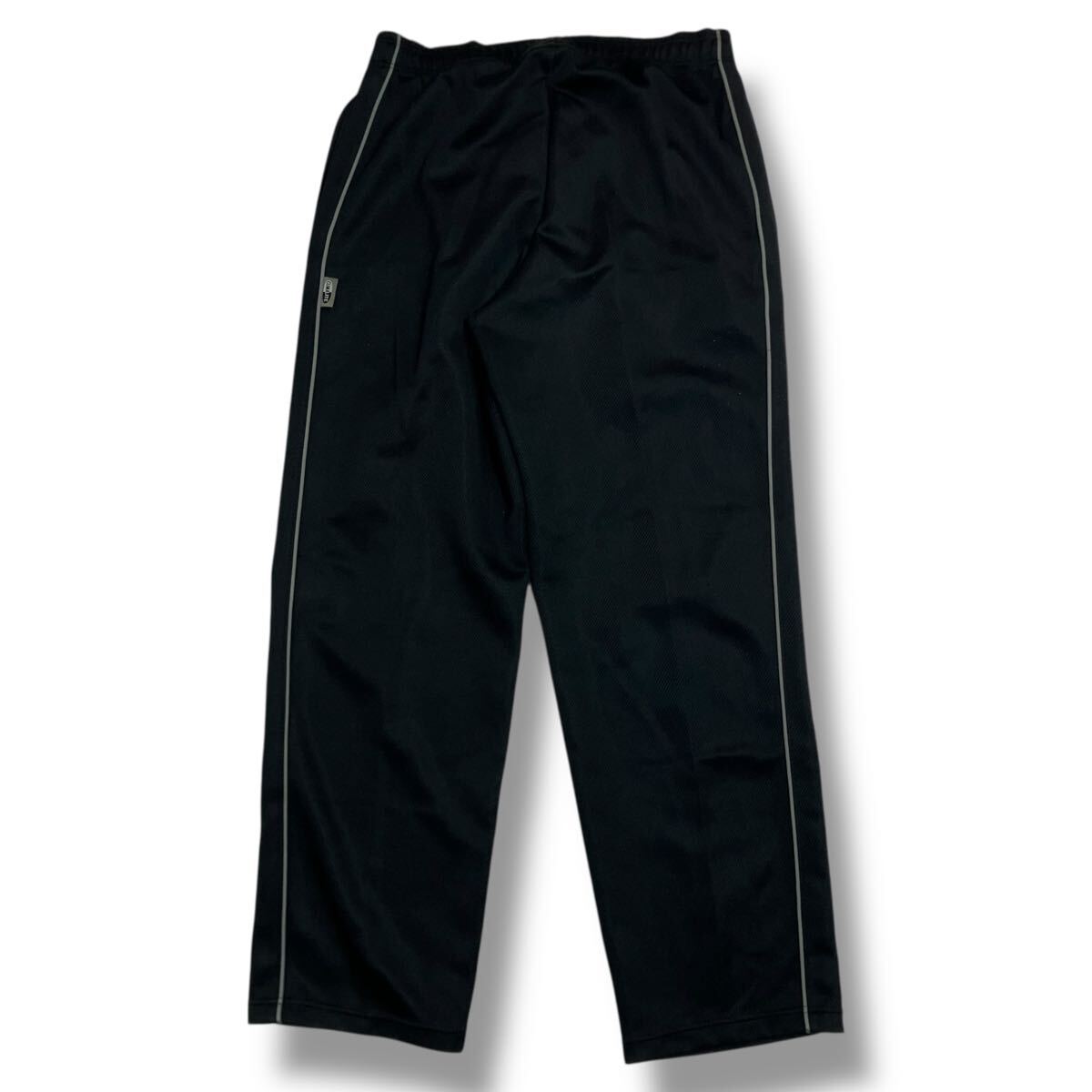 （TS1112) 【90s】 adidas climaliteアディダス クライマライト トラックパンツ ジャージ スポーツウェア ブラック ワンポイントロゴ O_画像2