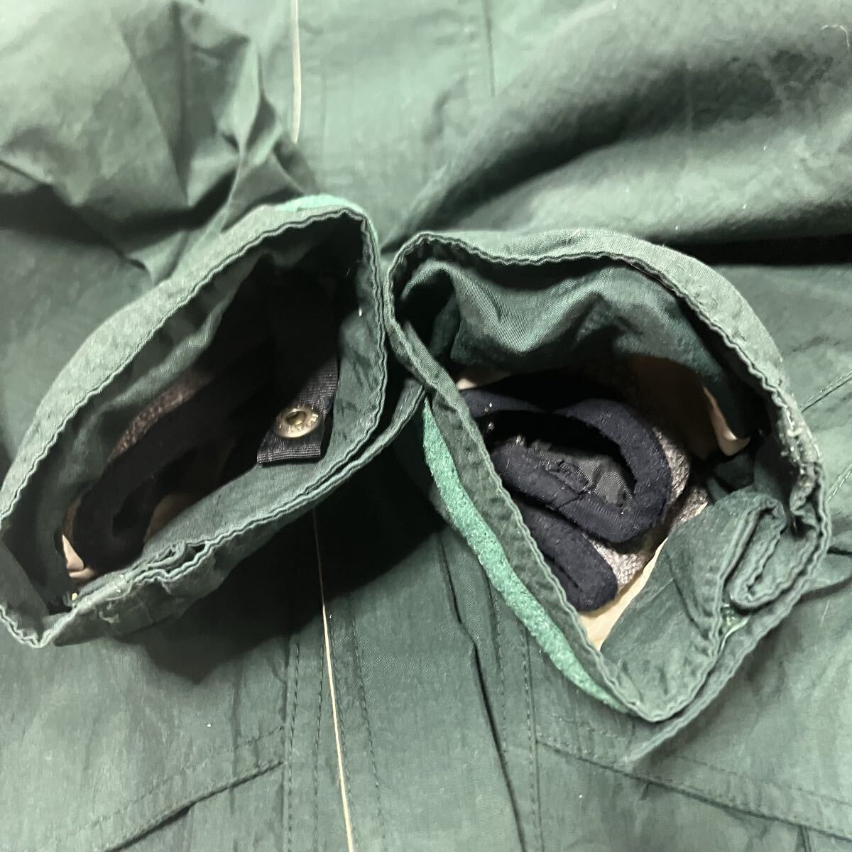 (TS1122) TARAS BOULBAタラスブルバ シェルジャケット フリース付き マルチポケット グリーン L_画像6