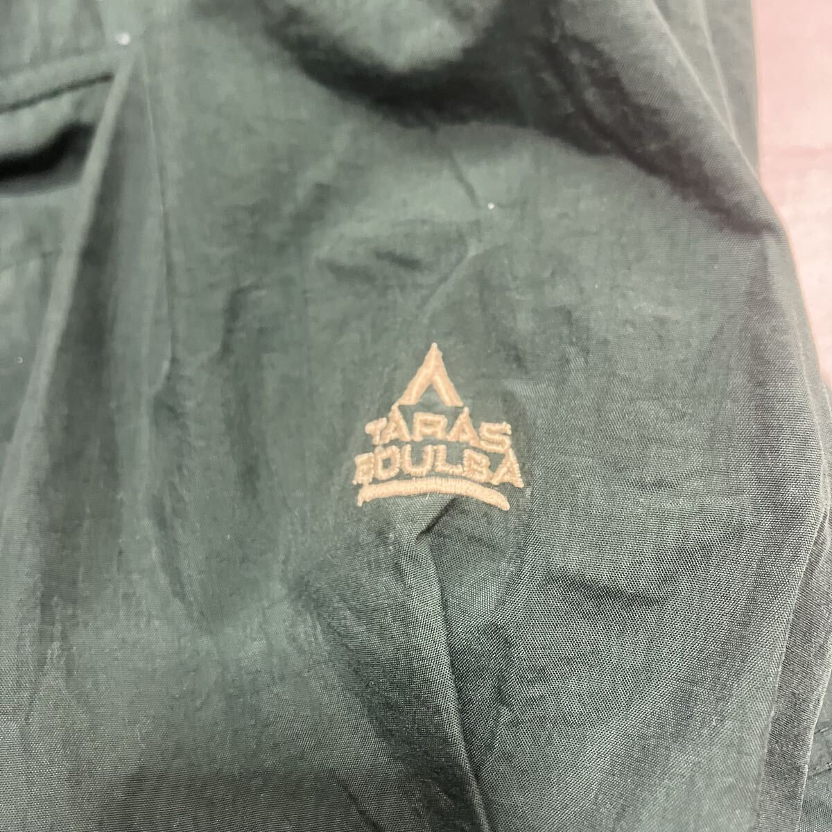 (TS1122) TARAS BOULBAタラスブルバ シェルジャケット フリース付き マルチポケット グリーン L_画像7