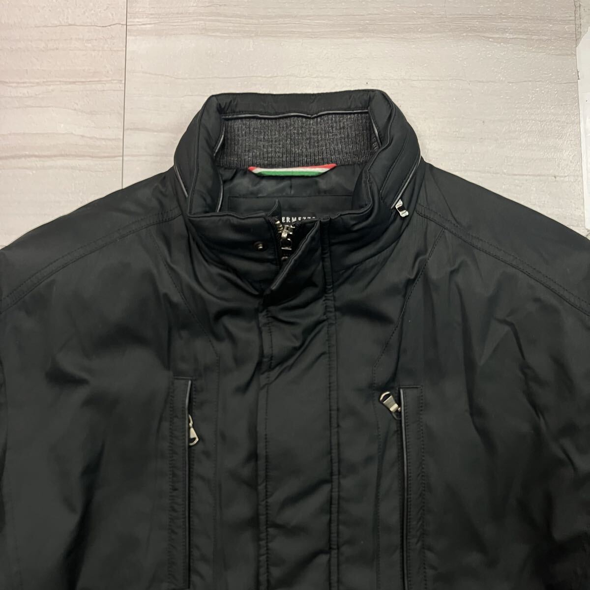  (TS1130) INTERMEZZO インターメッツォ ダウンジャケット マルチポケット フード収納 クラシック ブラック L_画像3