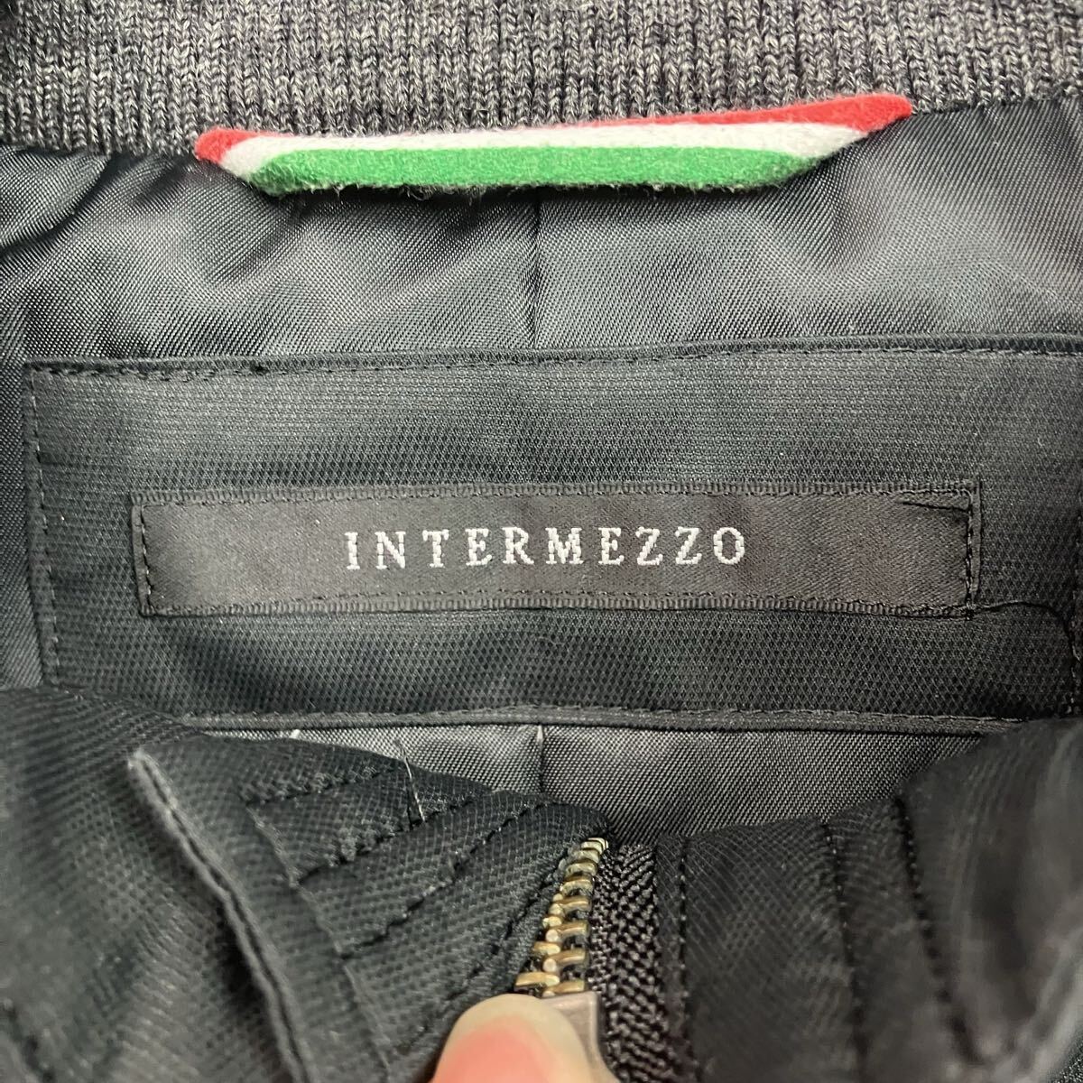  (TS1130) INTERMEZZO インターメッツォ ダウンジャケット マルチポケット フード収納 クラシック ブラック L_画像4