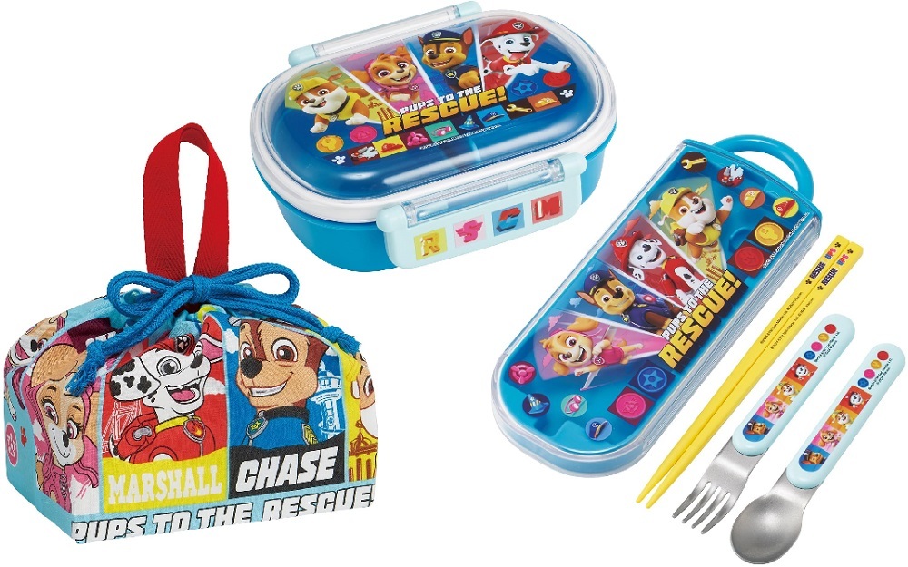 新品未開封◆Skaterお弁当箱3点セット◆パウパトロール360mlランチボックストリオセット巾着 子供キッズ男の子犬マーシャルラブル 日本製_画像1