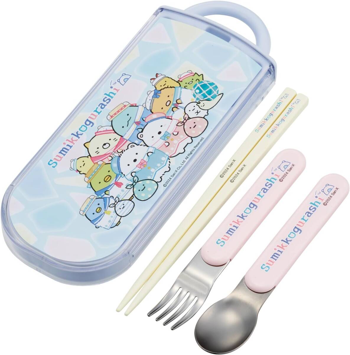 新品未開封◆Skaterお弁当箱3点セット◆すみっコぐらし360mlランチボックスお箸トリオセット巾着袋 子供キッズ男の子女の子 しろくま日本製_画像7