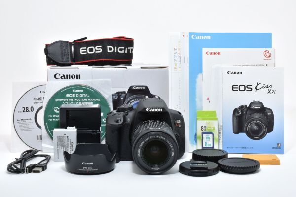 [ почти новый товар ] Canon Canon EOS Kiss X7i линзы комплект { Schott число незначительный 357 раз }#3315