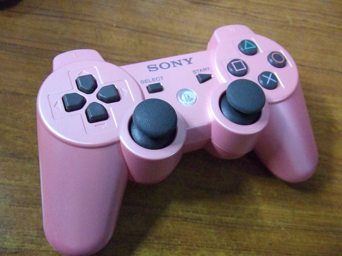 R875 PS3 DUALSHOCK3 SIXAXIS ワイヤレスコントローラー ピンク/ブルー 2個セット まとめ CECHZC2J 中古 未確認 ジャンク_画像3