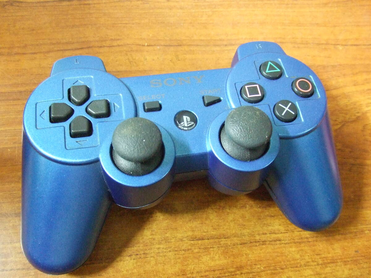 R875 PS3 DUALSHOCK3 SIXAXIS ワイヤレスコントローラー ピンク/ブルー 2個セット まとめ CECHZC2J 中古 未確認 ジャンク_画像2