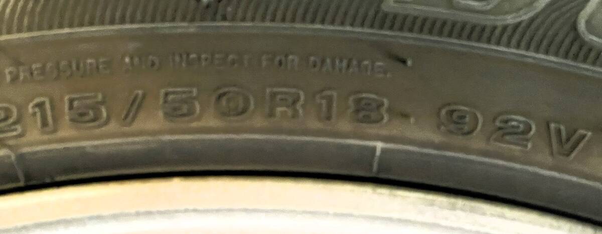 【中古タイヤ付き純正アルミホイル】現行ヤリスクロス用　18インチ7Ｊ　5穴　1本のみ★木ネジ刺さってます　8000km走行　ジャンク扱い_画像8