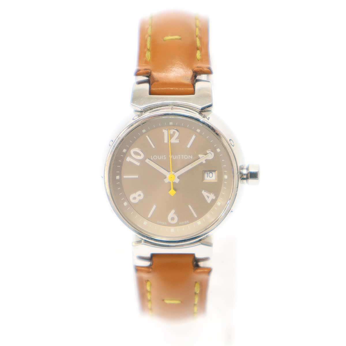 LOUIS VUITTON ルイヴィトン Q1212 タンブール パテントクウォーツ 腕祖型 シルバー ITTK47XTISWW_画像2