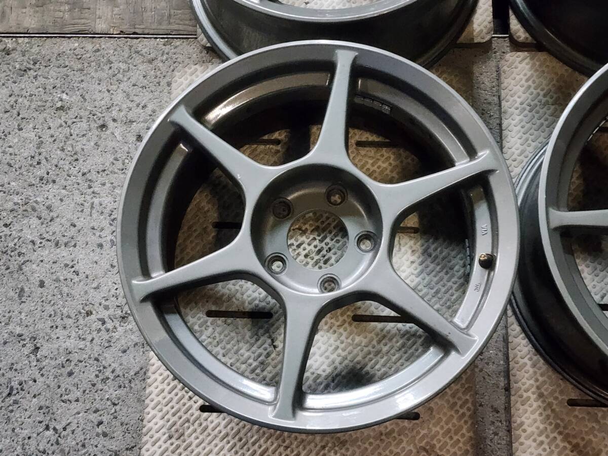 P1レーシング 16インチ 7.5J 5H-114.3 +22 ブロンズ 4本 BuddyClub バーディークラブ_画像2