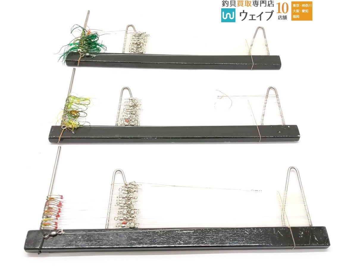 船 深場用 木製・ステン 掛け枠 15点 仕掛け巻き済み_画像8