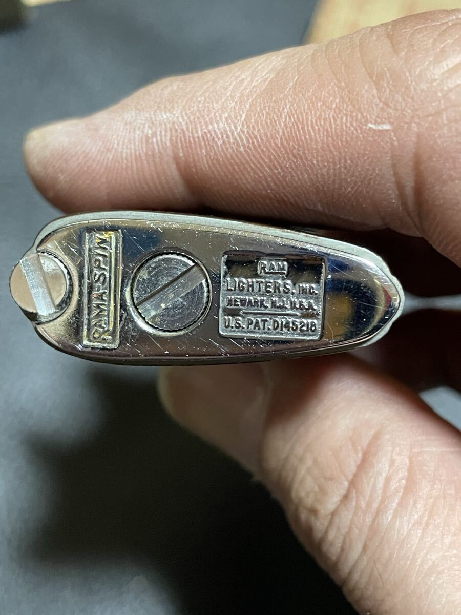 RAMA SPIN RAM LIGHTER (RONSON ART METAL WORKS) ビンテージ ロンソン オイルライター_画像4