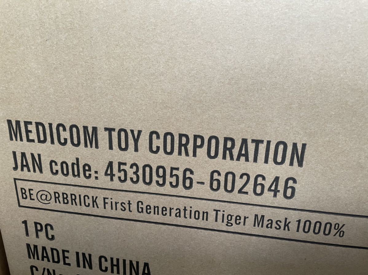 新品 BE@RBRICK 初代タイガーマスク 1000％ MEDICOM TOY ベアブリック Tiger Mask kaws カウズ BASQUIAT BANKSY Keith Haring WARHOL_画像3