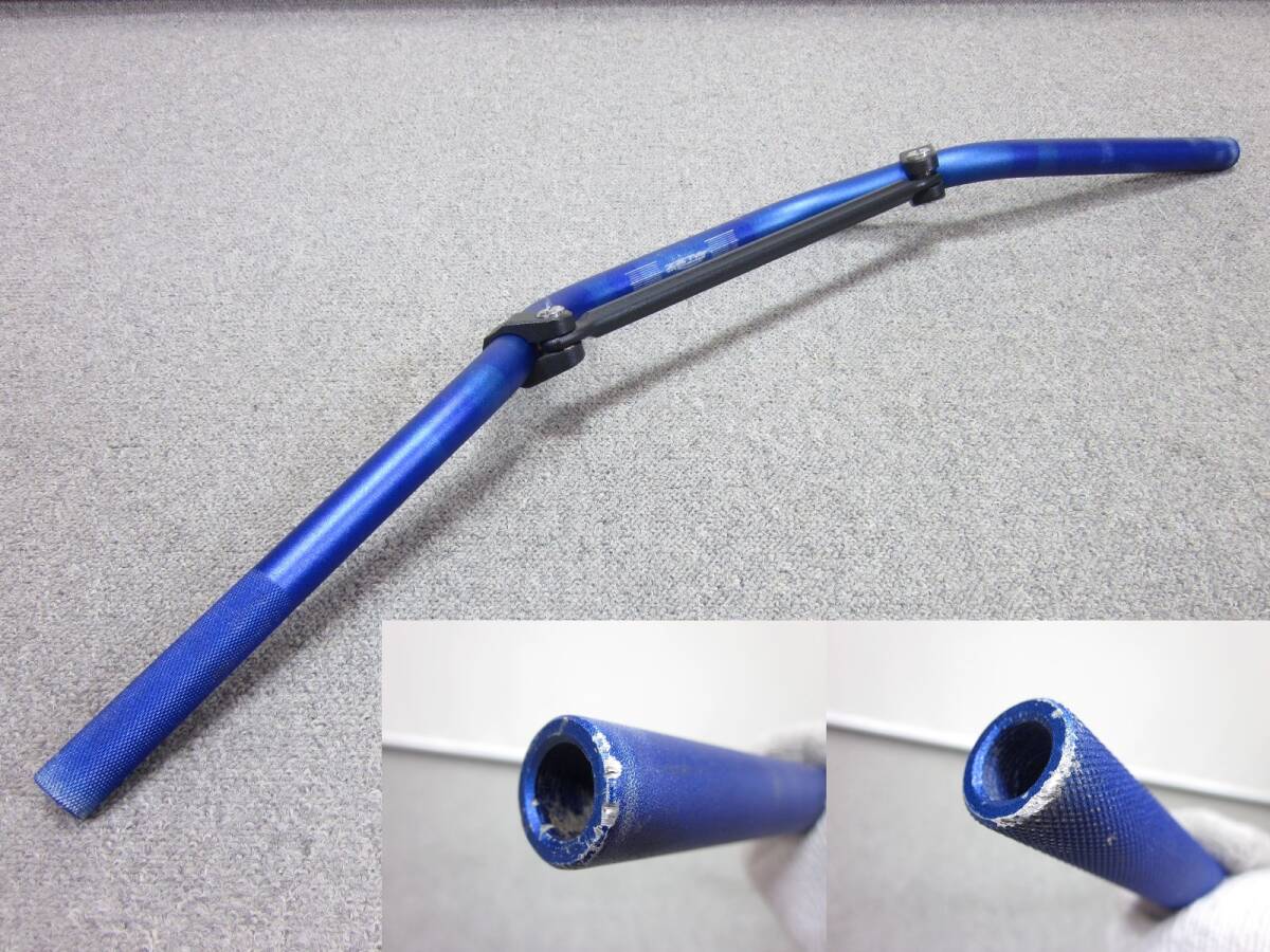 【C240⑤4】 7/8インチ(22.2mm) カスタム用 ZETA/ジータ (ZE07-9932) COMP ハンドルバー MiniTrail ブレース付 アルミ/ブルー_画像3