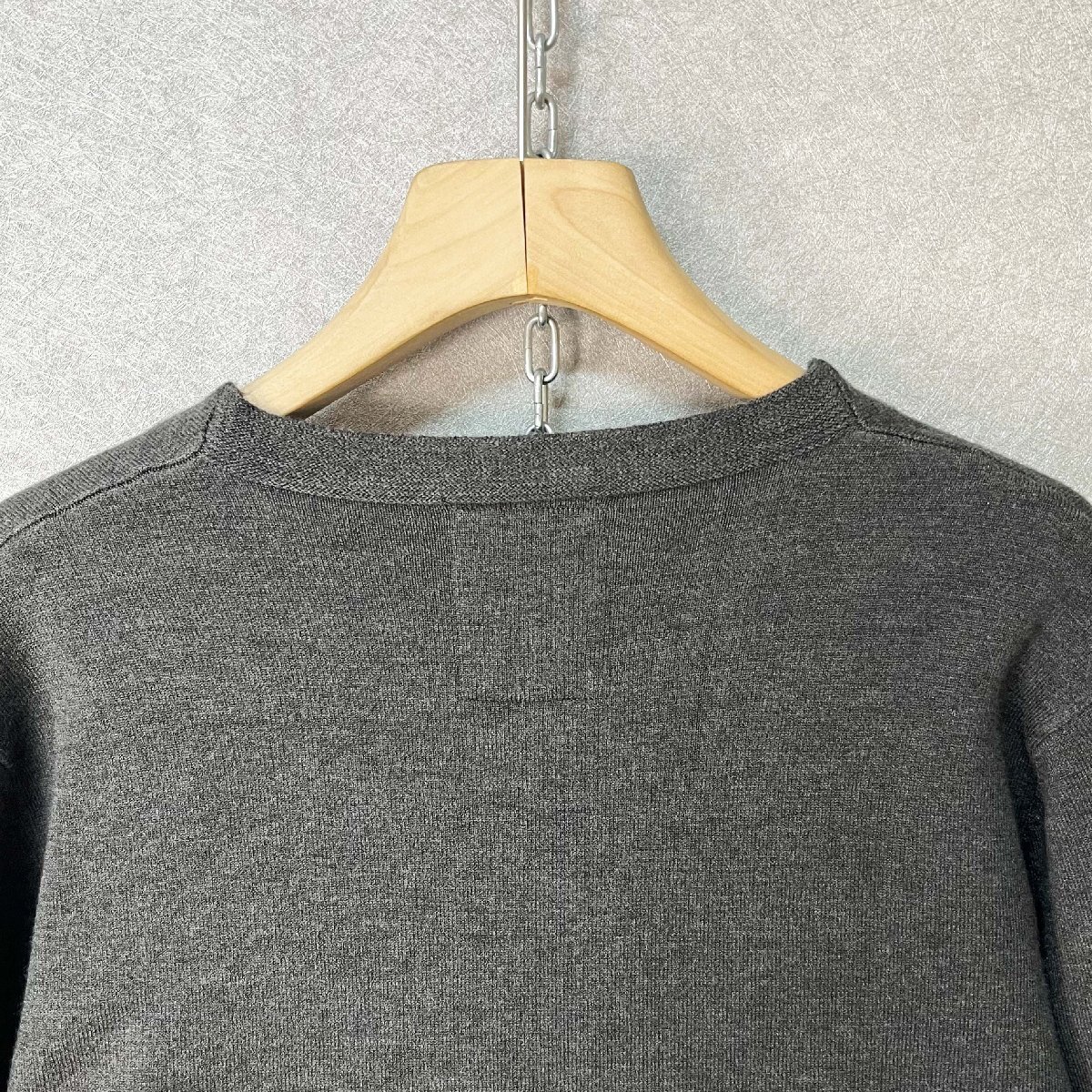 高級・カーディガン 定価4万◆Emmauela・イタリア・ミラノ発◆ウール混 柔らか 無地 Vネック ニット トップス ジャケット メンズ L/48_画像5