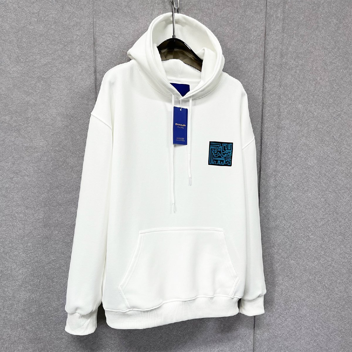 最高級・パーカー 定価4万◆Emmauela・イタリア・ミラノ発◆コットン100％ 上質 快適 薄手 トップス カットソー スウェット カジュアル M_画像10