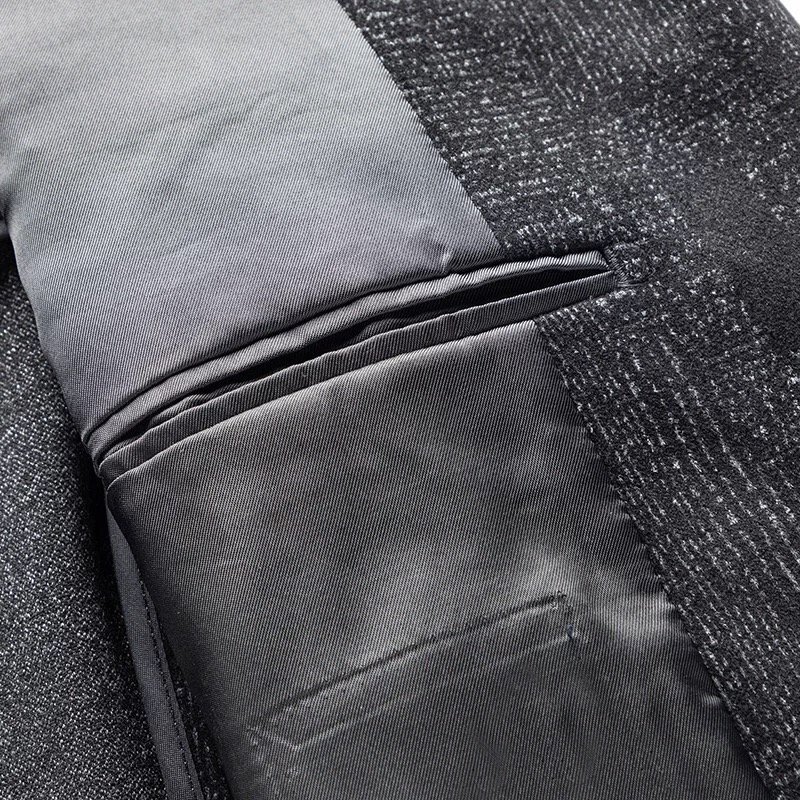 テーラードジャケット ウール混紡 上品 暖かい 柔らか ノッチドラペル ビジネス 紳士 洗練 アウター SIZE:L sfz06.2_画像6