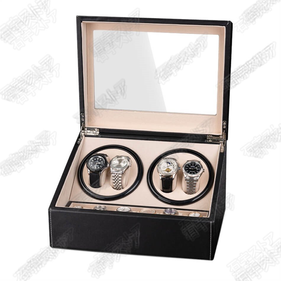 ワインディングマシーン 4本 マブチモーター 自動巻き上げ機 静音 自動巻き機 腕時計 ウォッチ 自動巻き時計 高級感 プレゼント shw172_画像8