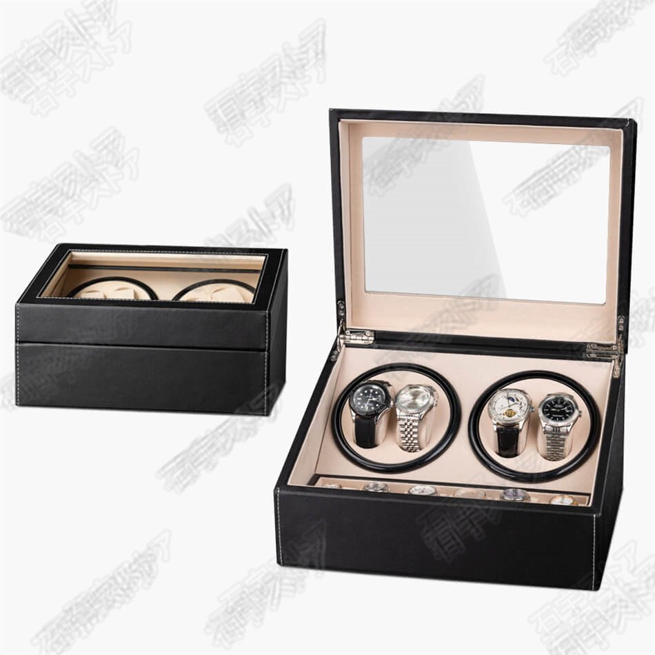 ワインディングマシーン 4本 マブチモーター 自動巻き上げ機 静音 自動巻き機 腕時計 ウォッチ 自動巻き時計 高級感 プレゼント shw172_画像9