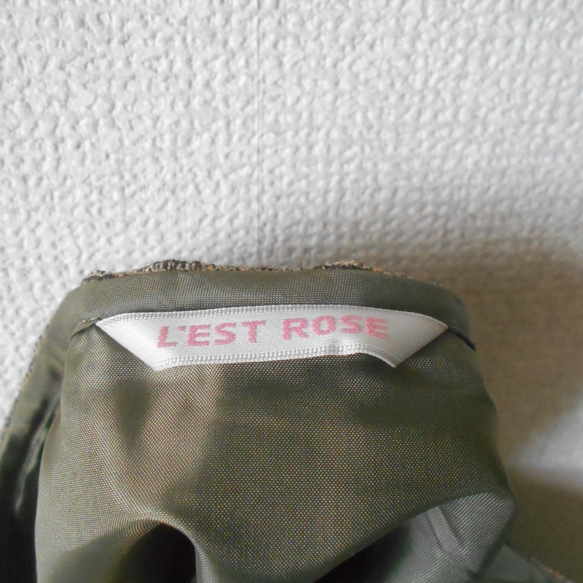 レストローズ LEST ROSE スカート M レース 切替 秋 冬 レディース フレア 日本製_画像7