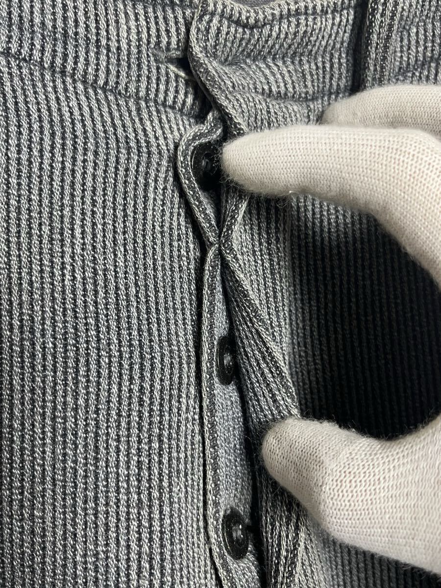 グッドサイズ 40s 50s ユーロ ビンテージ ピケ ファーマー ごま塩 ストライプ ワーク ワイド パンツ フランス フレンチ 杢 ソルト_画像6