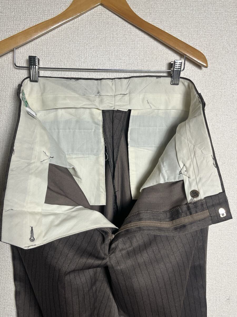 70s 80s USA製 ビンテージ 光沢 ストライプ ワイド スラックス MESQUITE ウエスタン パンツ /ラメ エイチバーシー ロックマウント_画像7