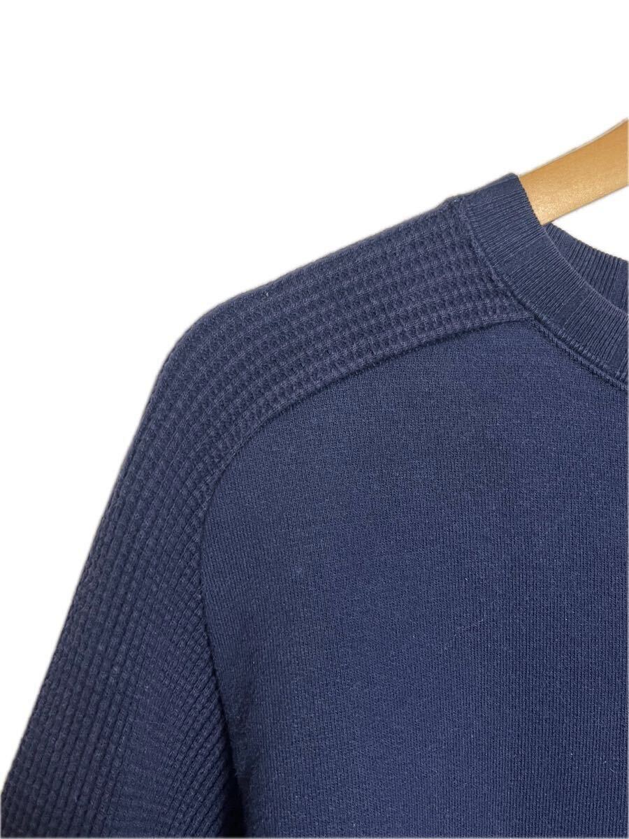 NIGEL CABOURN ビンテージパターン 変則 切り替え スウェット サーマル ナイジェルケーボン ネイビー アーミークルージャージ ミックス _画像4