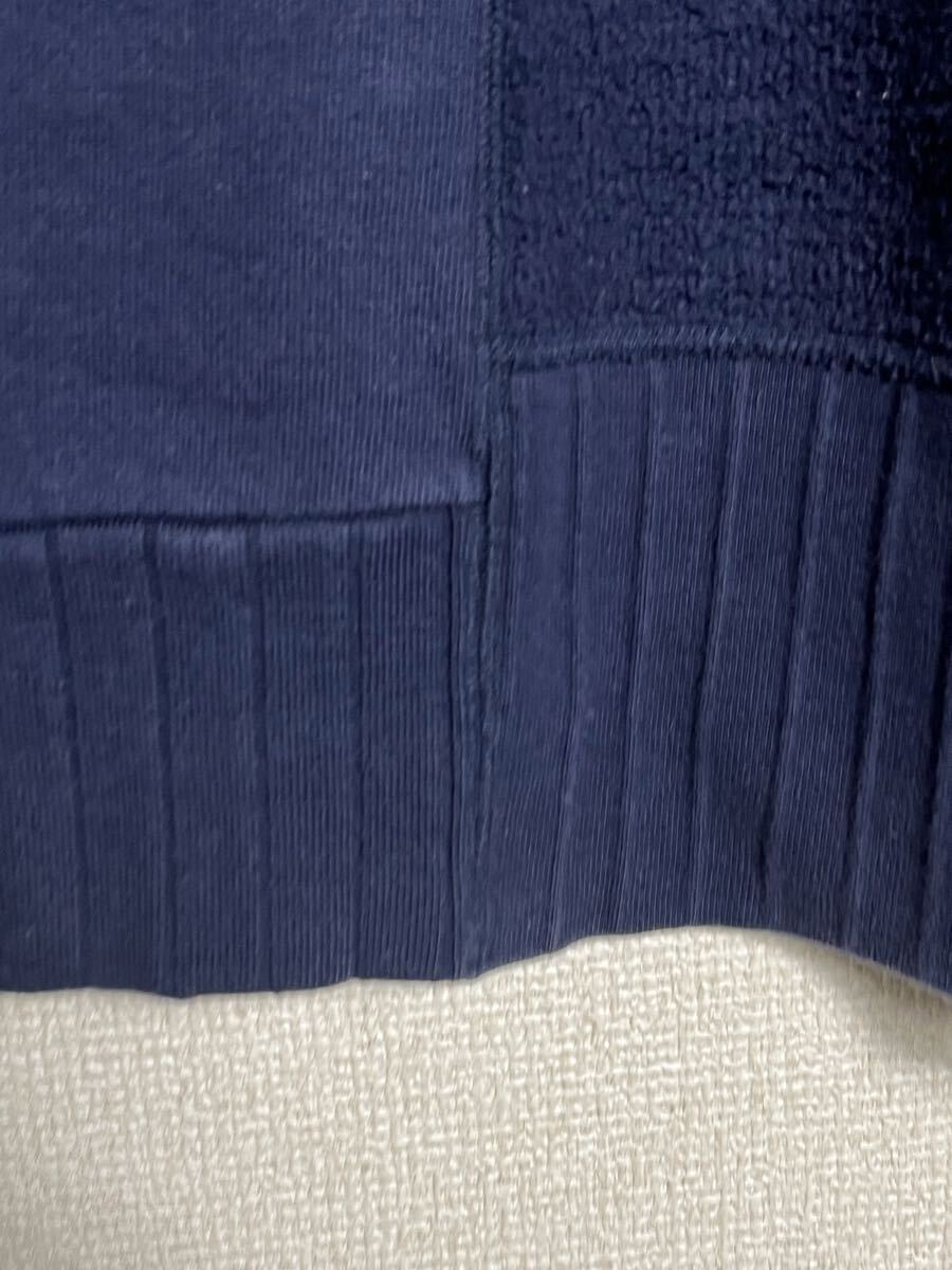 NIGEL CABOURN ビンテージパターン 変則 切り替え スウェット サーマル ナイジェルケーボン ネイビー アーミークルージャージ ミックス _画像5