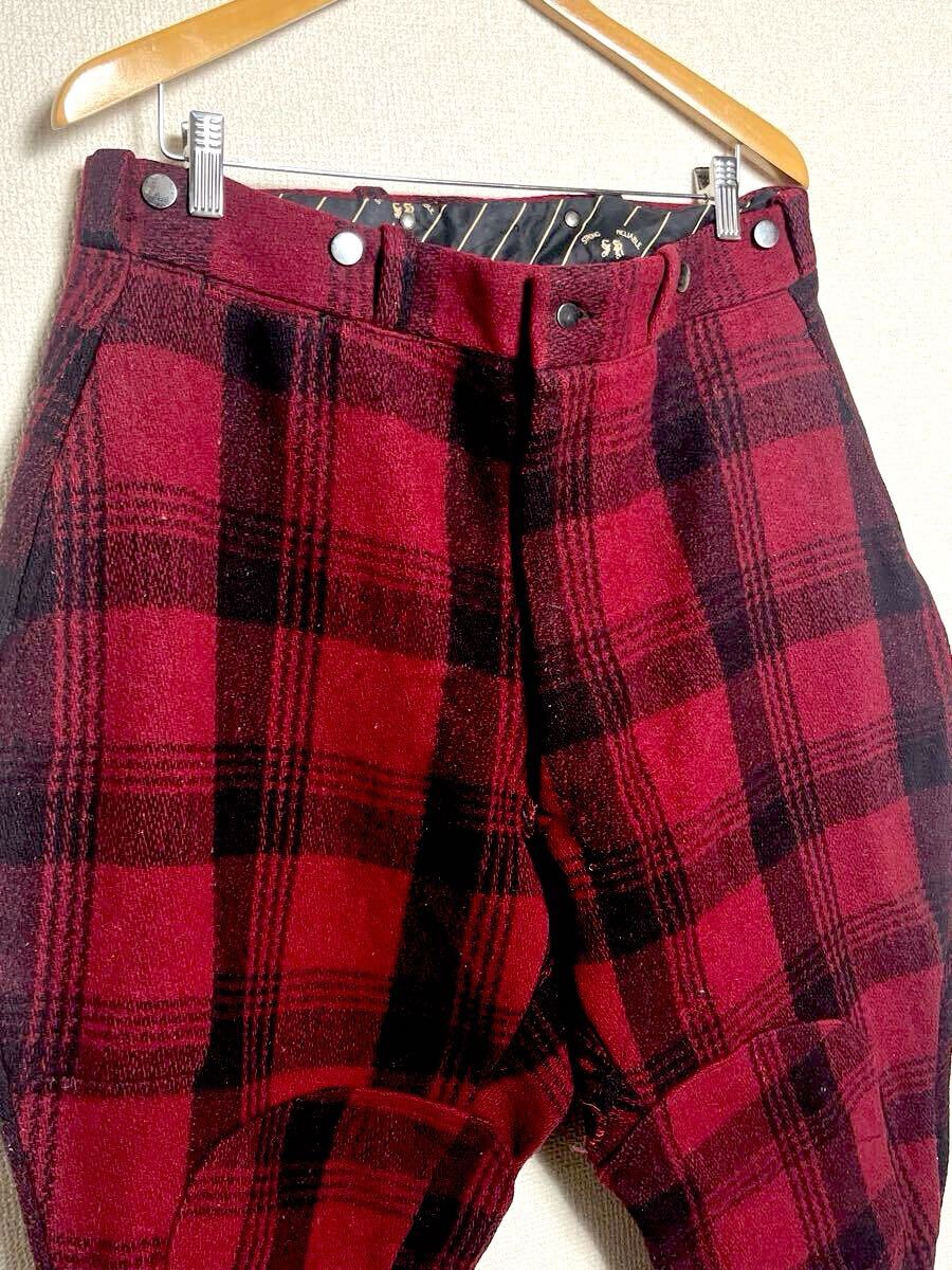 40s USA製 ビンテージ SEARS フィールドマスター ストロングリライアブル ハンティング パンツ ジョッパー シアーズ /ウールリッチ_画像2