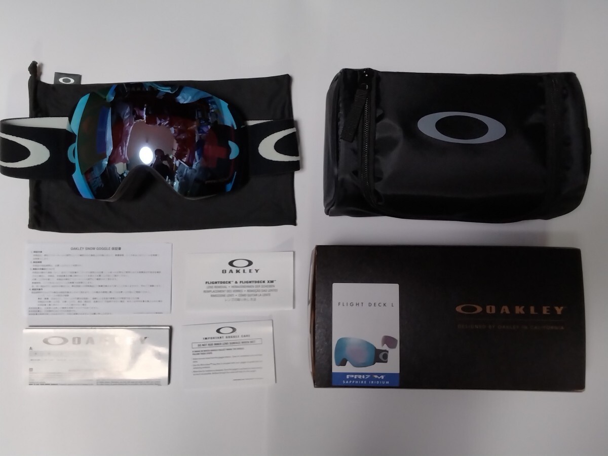 【新品】 オークリー フライトデッキL プリズムサファイアイリジウム OAKLEY Flight Deck L Matte Black Prizm Sapphire Iridium ゴーグル_画像7