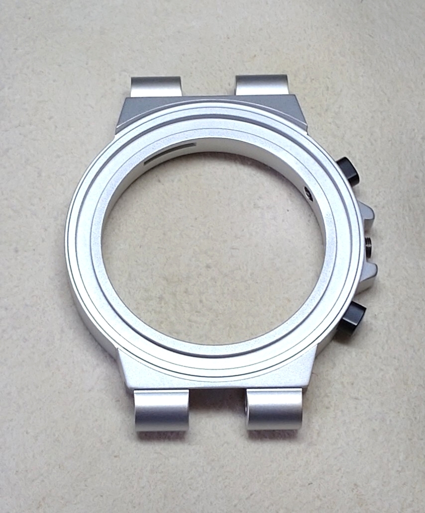 【ブルガリ純正品 ブルガリ アルミニウム クロノグラフ AC38用ケース(チューブ・プッシュボタン2個付き)未使用新品 長期保管品】_画像3