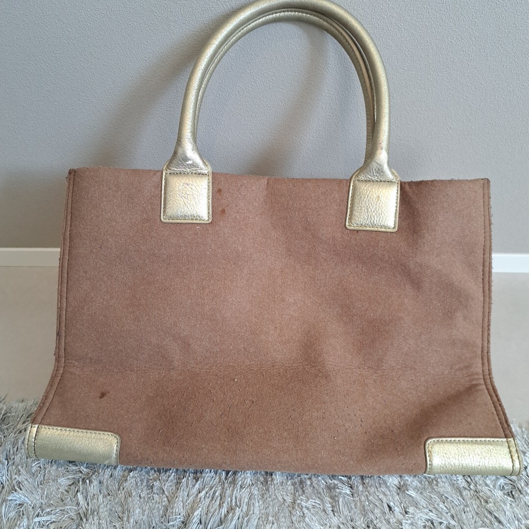 トリーバーチ TORY BURCH トートバッグ ハンドバッグ キャンバス ゴールド ベージュ系 _画像3