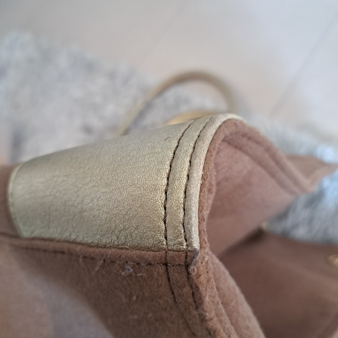 トリーバーチ TORY BURCH トートバッグ ハンドバッグ キャンバス ゴールド ベージュ系 _画像8