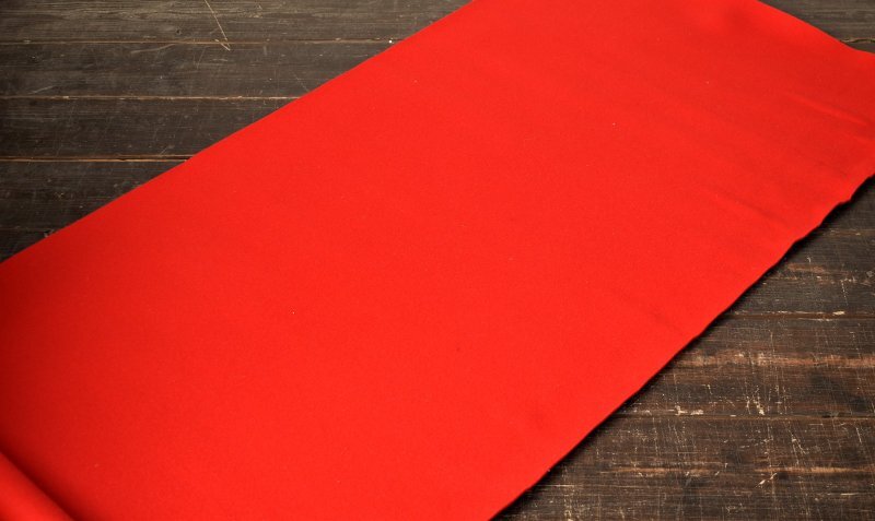 【蔵A5648g】茶道具 天壇毛氈 日本フェルト工業 朱 敷物 大判 189 × 92 cm_画像3