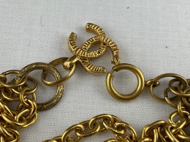 ★中古★CHANEL シャネル チェーン 3連 ブレスレット ゴールド ココマーク 現状品_画像5