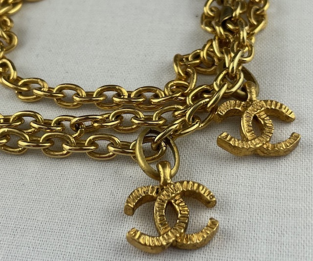 ★中古★CHANEL シャネル チェーン 3連 ブレスレット ゴールド ココマーク 現状品_画像4
