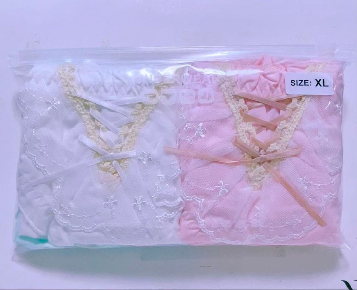 4枚組XLレディース レース下着 かわいいフリル リボン オシャレ姫系　100号_画像2