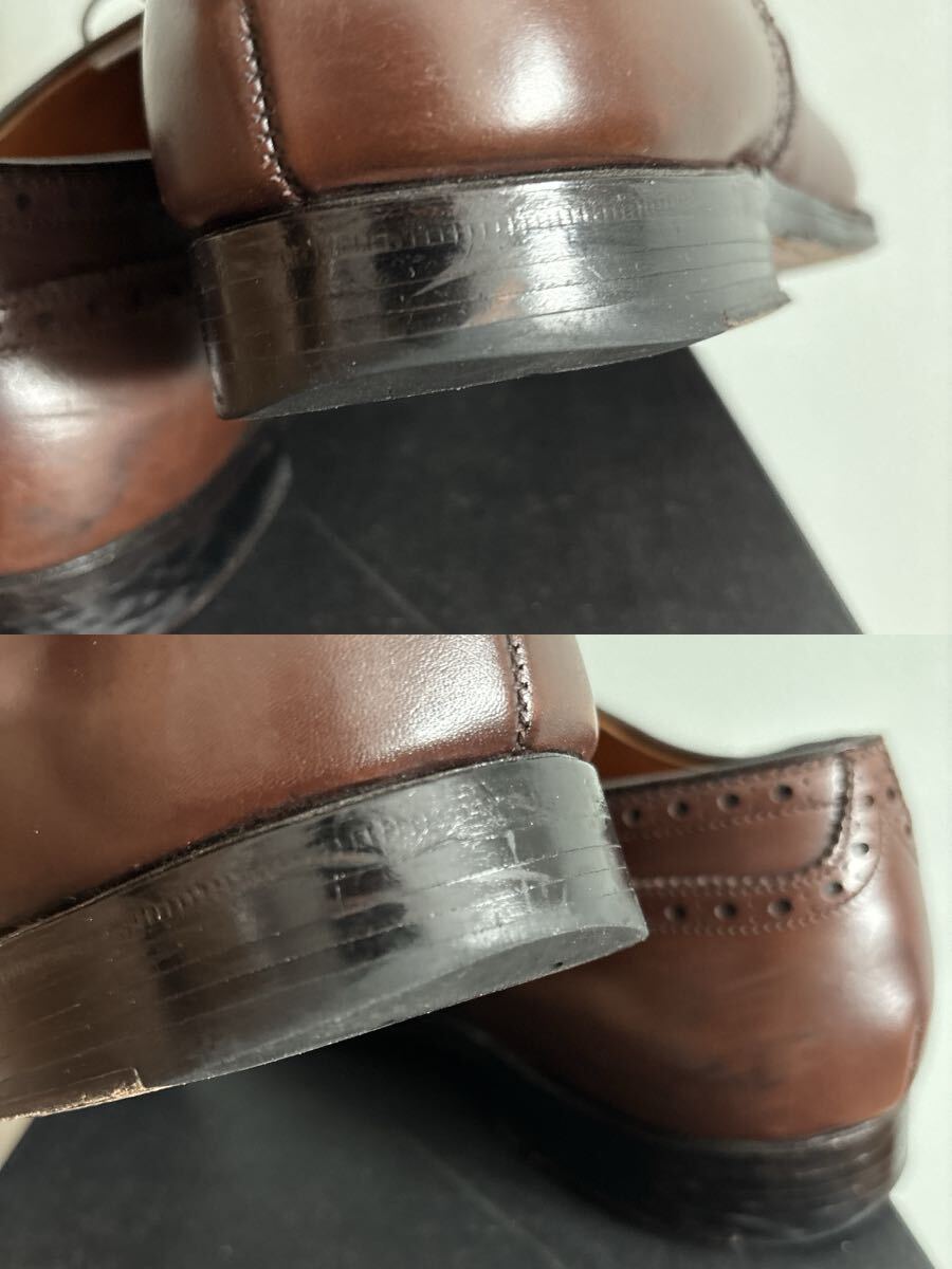 Alden 913 us10.5 B オールデン ストレートチップ キャップトゥ レザー ブラウン 28.5cm 色斑あり_画像10