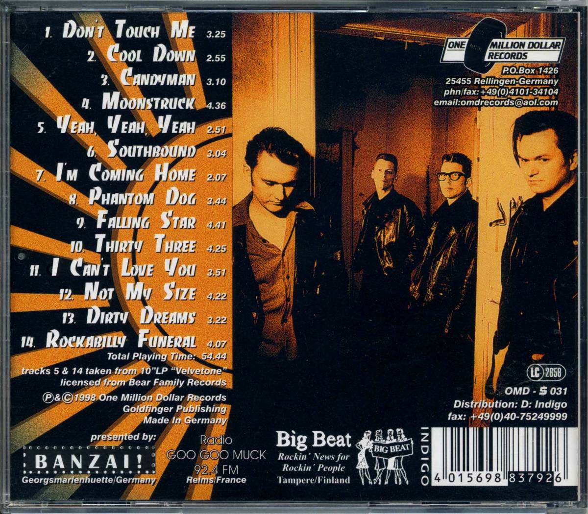 廃盤 CD ★ 入手困難 貴重レア盤!!!★ 1998年 2nd アルバム ★ Velvetone / Vari-O-Sonic ★ ドイツ ネオロカビリー メロディアス ネオロカ_画像2