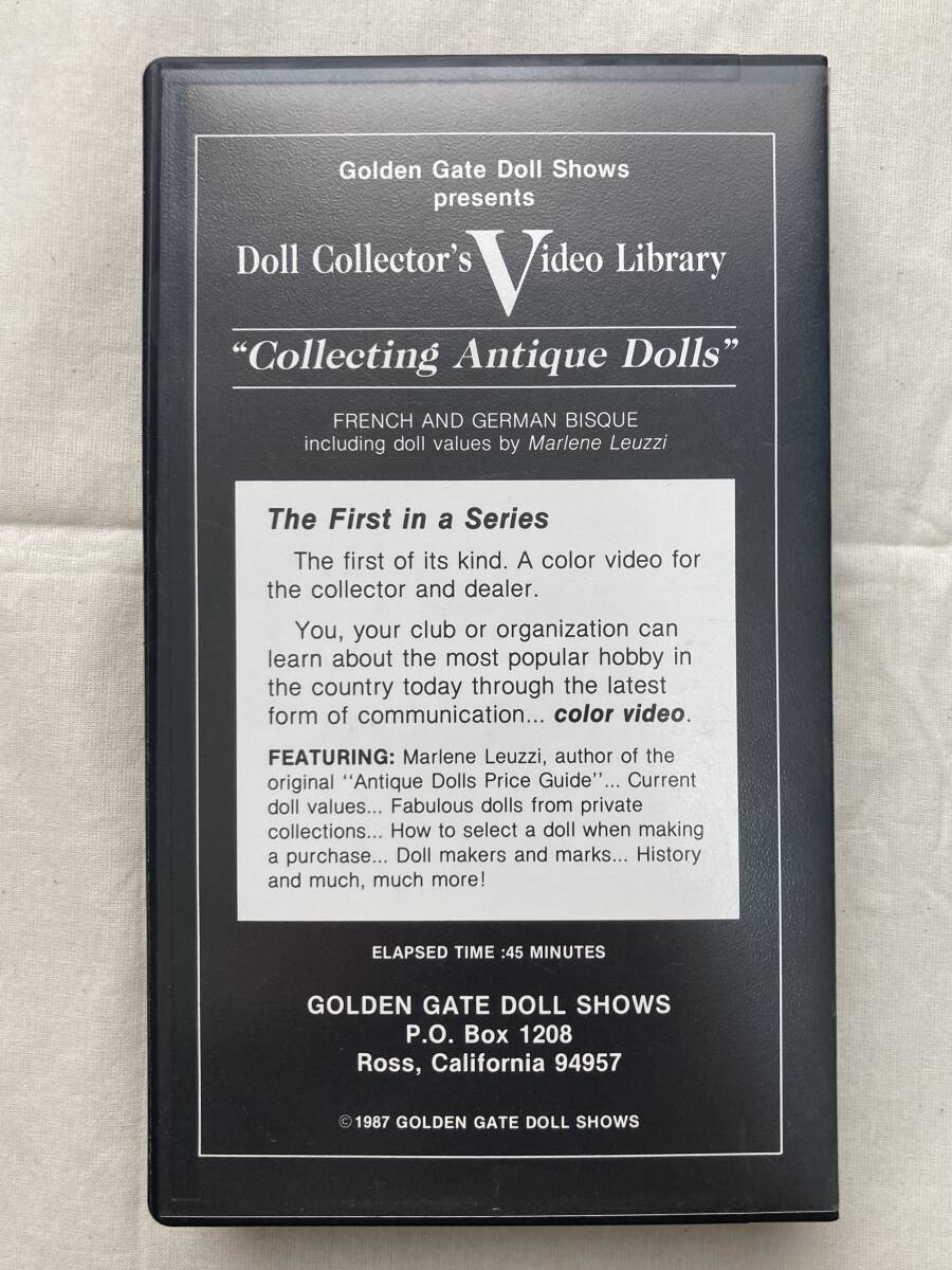 BO291【本】Collecting Antique Doll ＊ ドール コレクター 人形 1987年 ビデオ VHS 希少 レア 人形 フランス ドイツ ビスク 歴史ドール _画像3