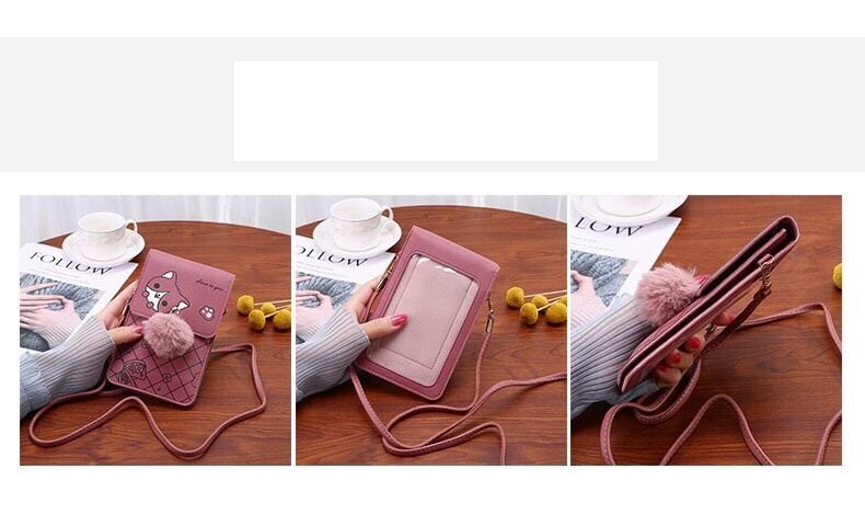  смартфон небольшая сумочка смартфон плечо смартфон сумка женский наклонный .. симпатичный чехол для проездного билета футляр для карточек мульти- сумка плечо .. новый жизнь 