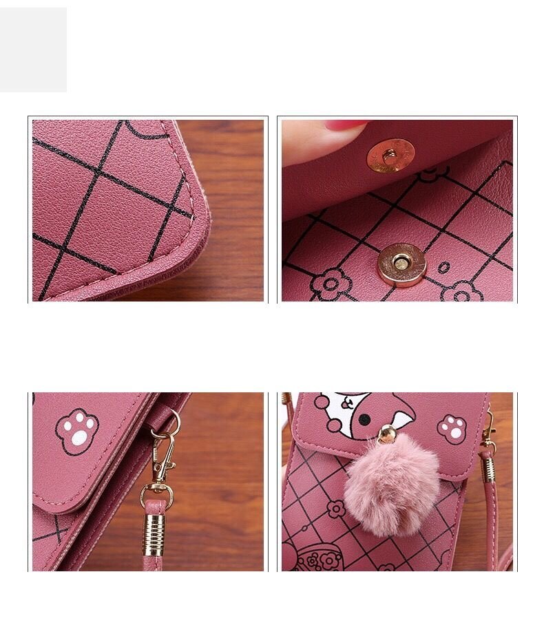  смартфон небольшая сумочка смартфон плечо смартфон сумка женский наклонный .. симпатичный чехол для проездного билета футляр для карточек мульти- сумка плечо .. новый жизнь 