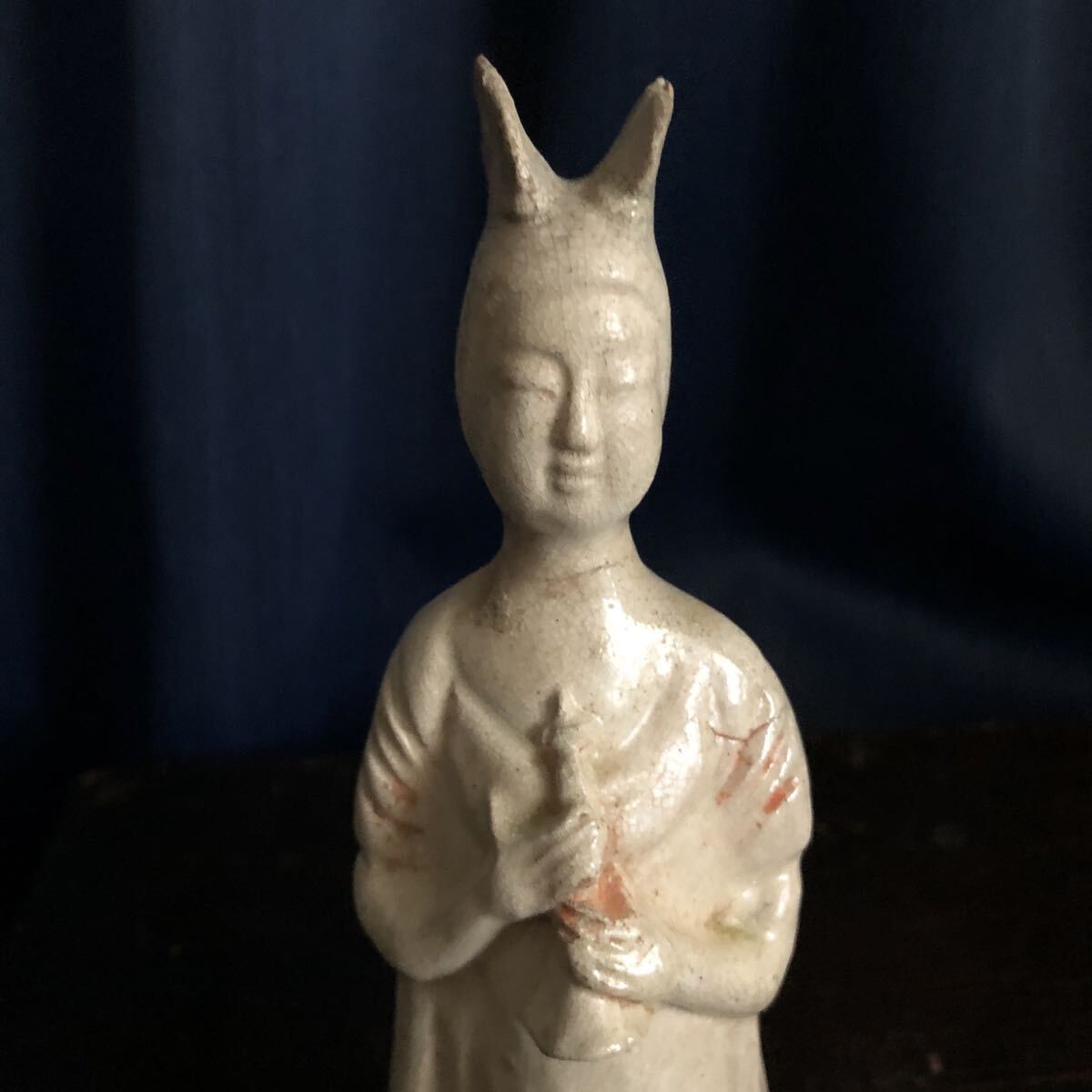 古い俑　唐白釉　官女　中国_画像2