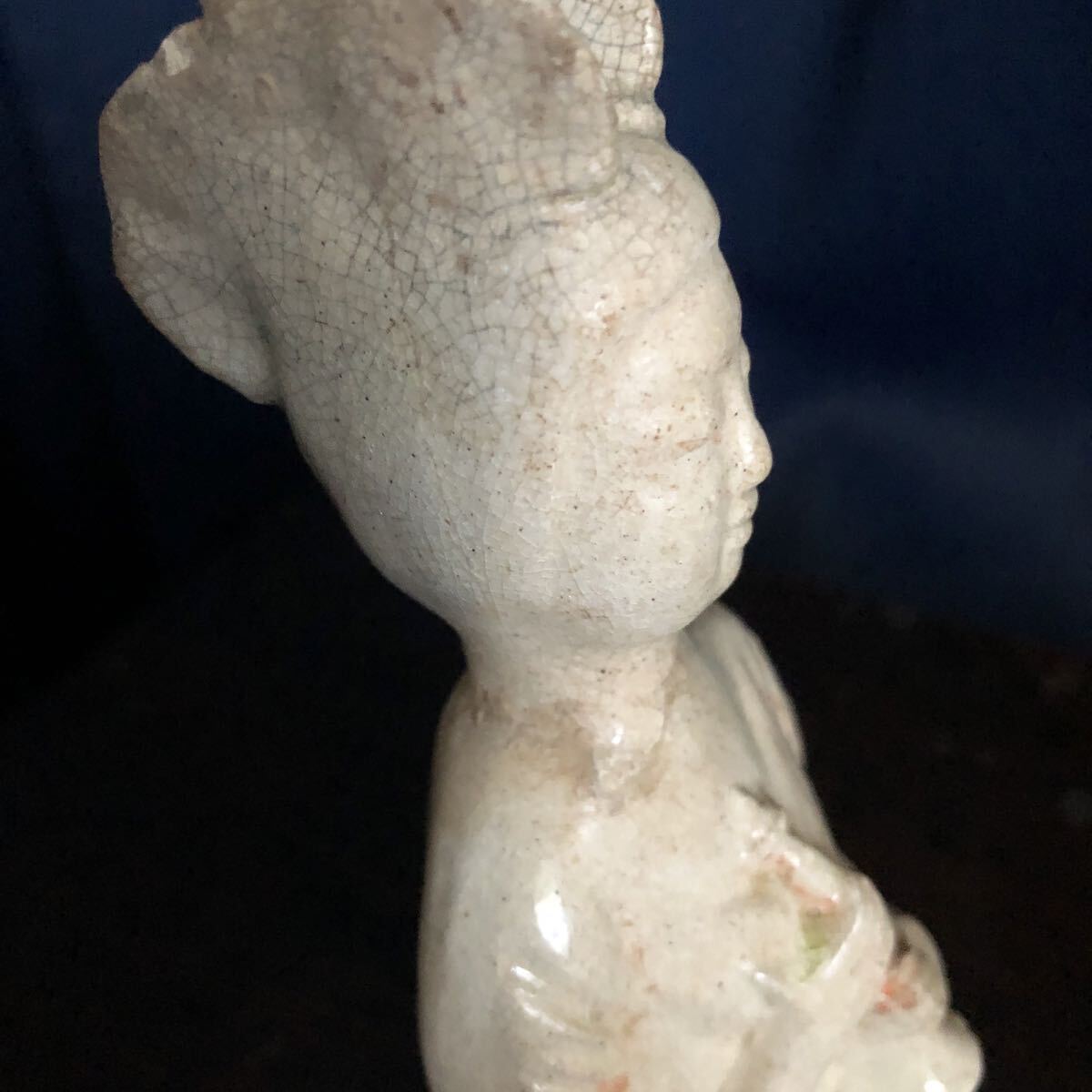 古い俑　唐白釉　官女　中国_画像4