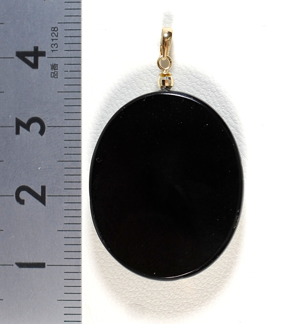 Y100~K18 рама * деликатный . резьба по дереву прекрасный!menou камея / оникс * ракушка 26.03ct 27.0×22.0. общая длина 36.4.3.5.PT