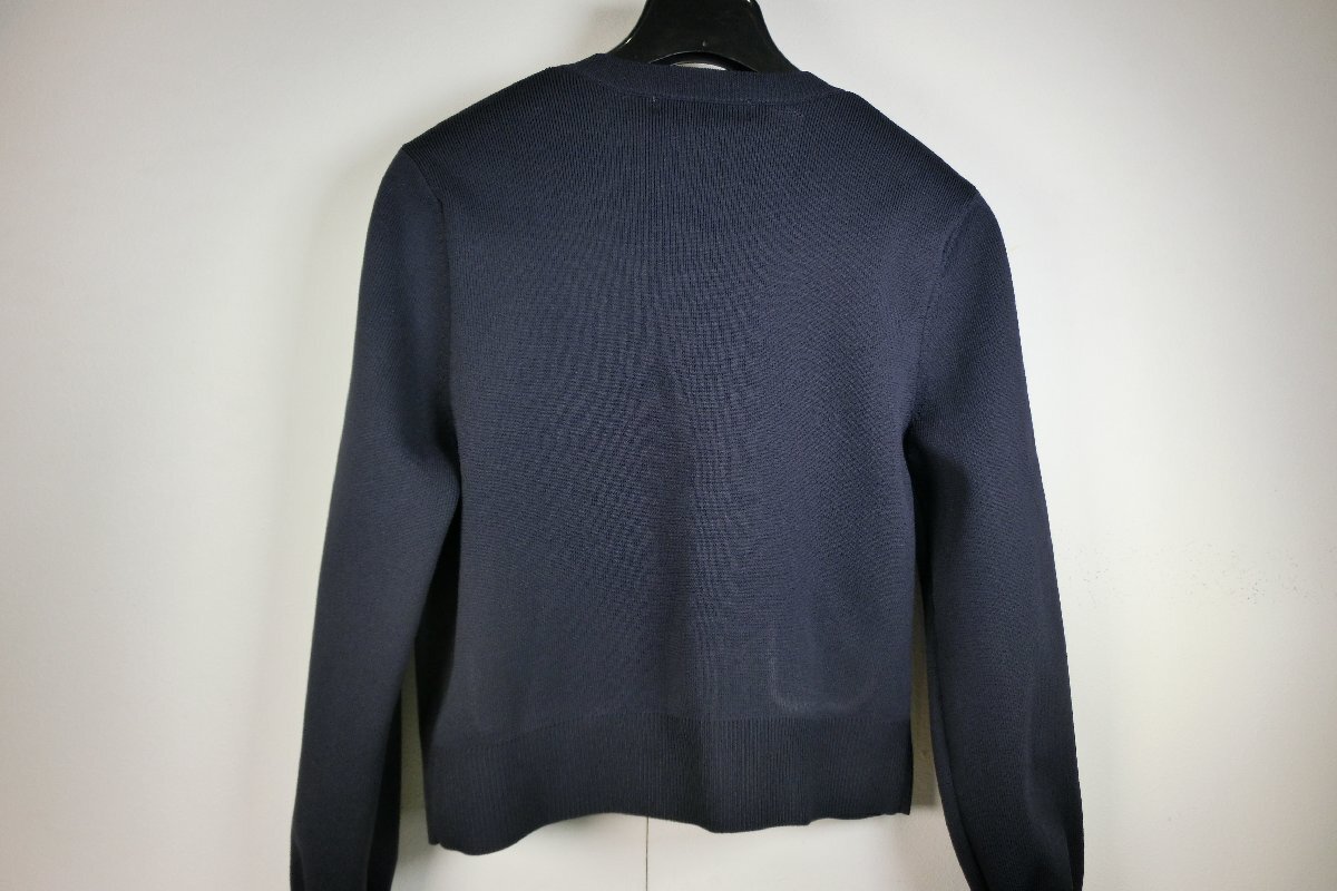 ♪美品★Apuweiser-riche/アプワイザー・リッシェ(2)★ネイビー・パールボタンショート丈カーディガン&七分袖インナー_画像7