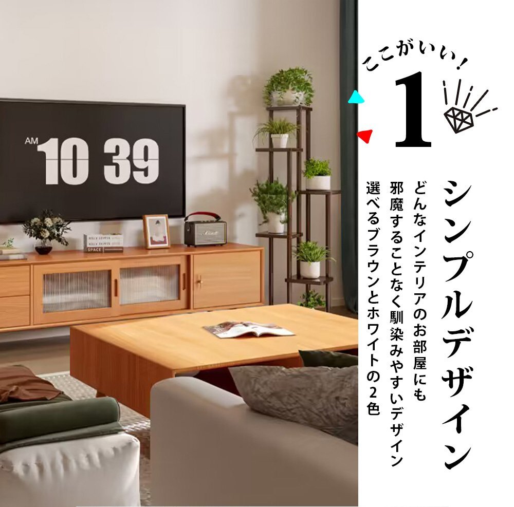 フラワースタンド 6段 木製 鉢置き台 園芸ラック ガーデニングラック プランター台 ポット ガーデンラック プランタースタンド ホワイト_画像3