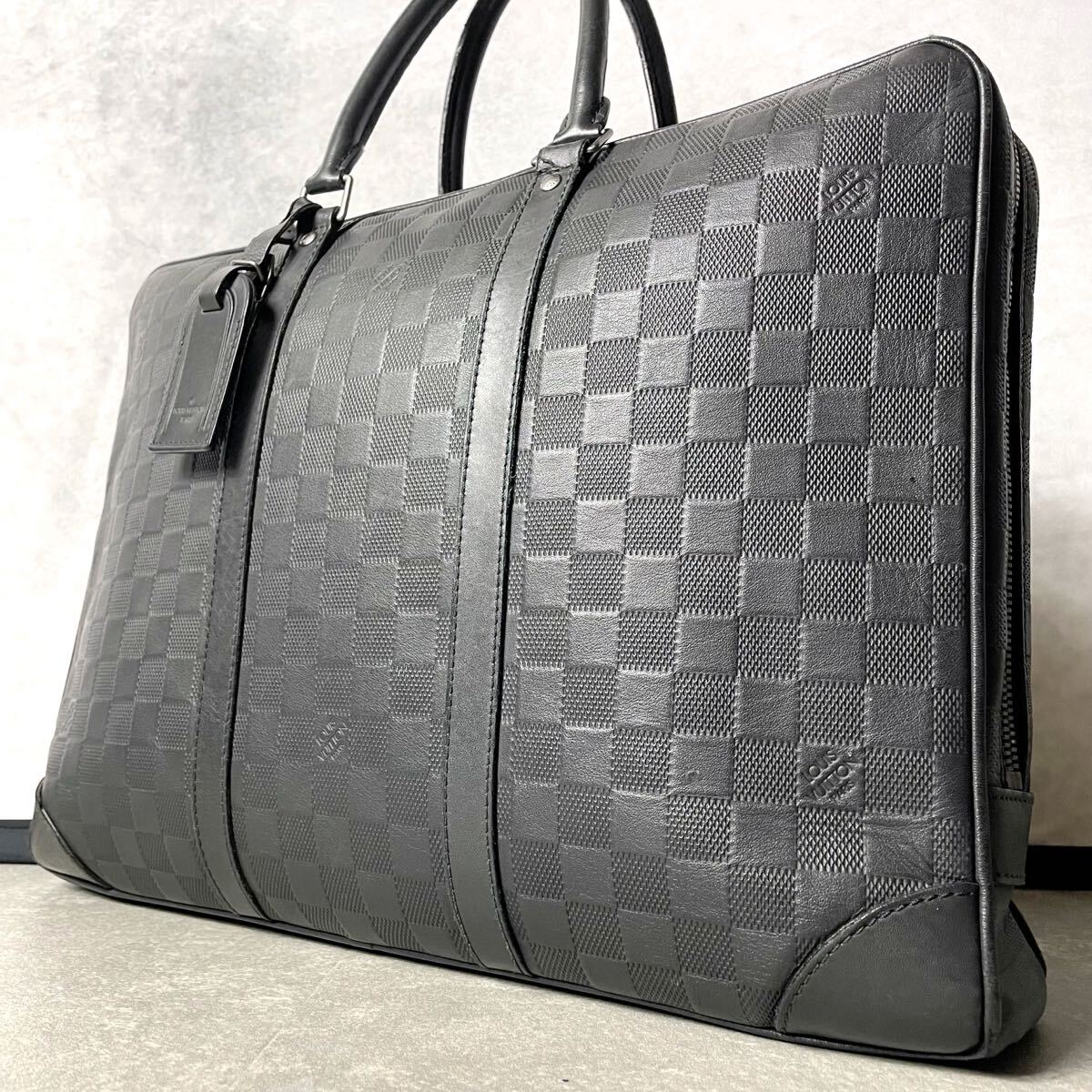 正規品/高級モデル●LOUIS VUITTON ルイヴィトン ビジネスバッグ ショルダー ダミエアンフィニ ポルトドキュマン ヴォワヤージュ レザー_画像1