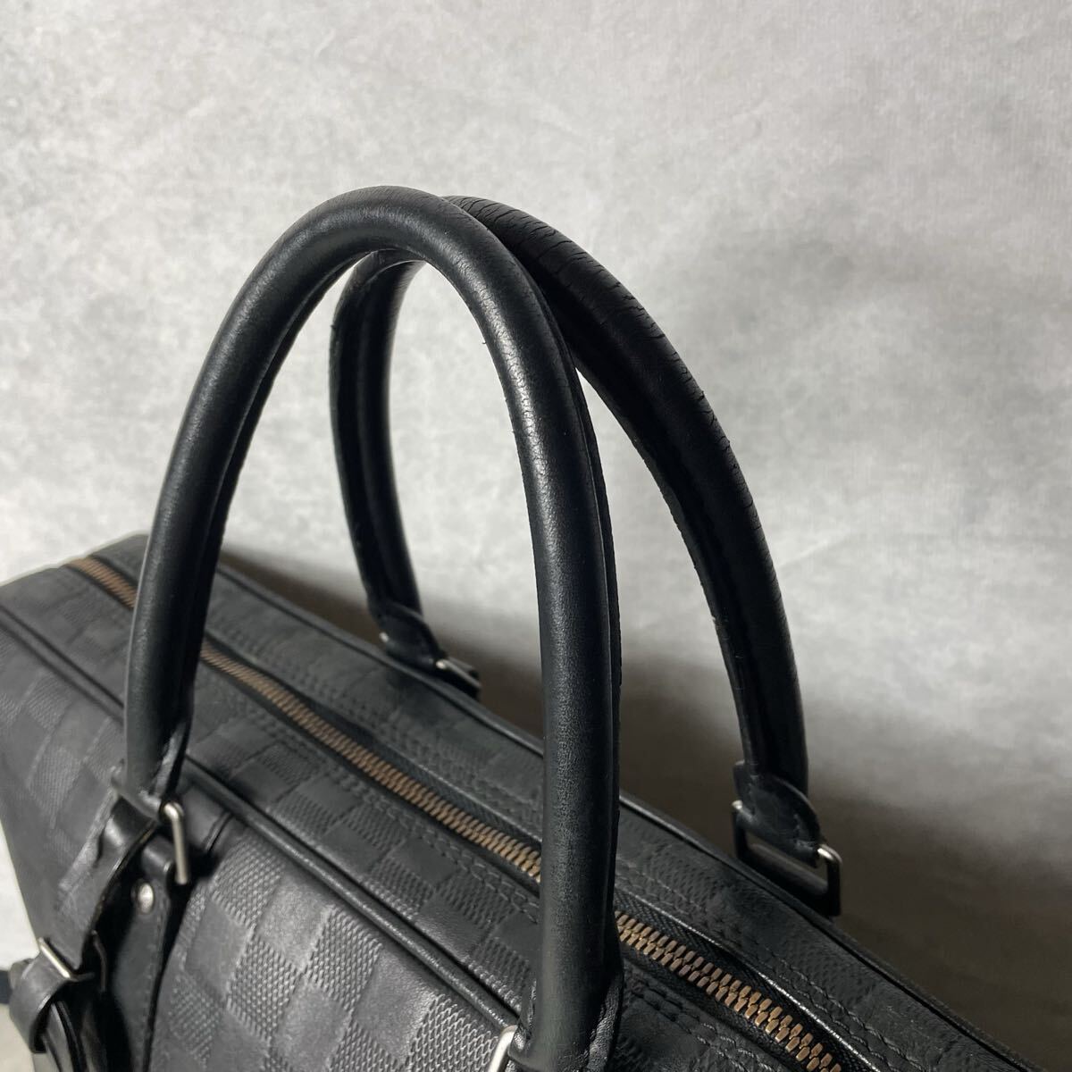 正規品/高級モデル●LOUIS VUITTON ルイヴィトン ビジネスバッグ ショルダー ダミエアンフィニ ポルトドキュマン ヴォワヤージュ レザー_画像5