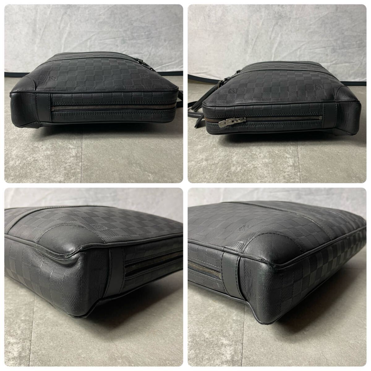 正規品/高級モデル●LOUIS VUITTON ルイヴィトン ビジネスバッグ ショルダー ダミエアンフィニ ポルトドキュマン ヴォワヤージュ レザー_画像6